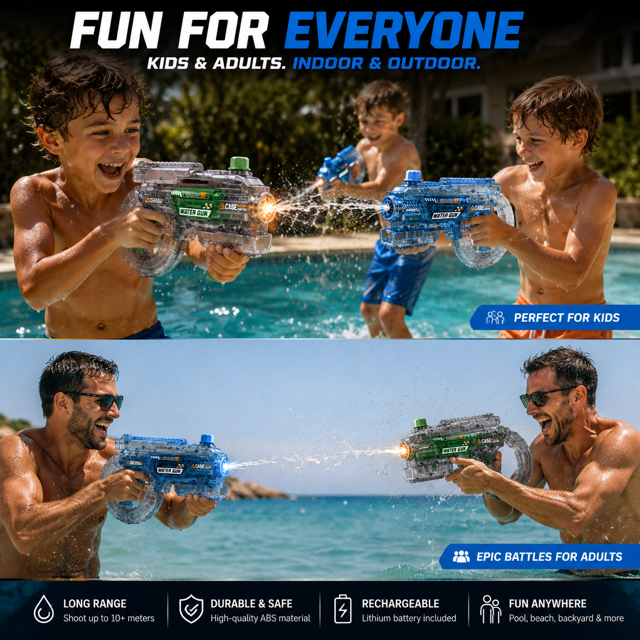 Wave Blast™ Automatic Rechargeable Water Gun